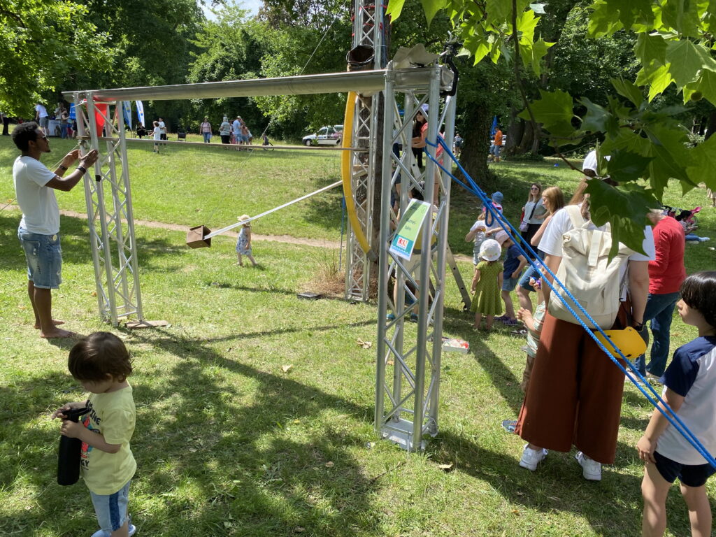 Die Murmelbahn bei der Kinderolympiade